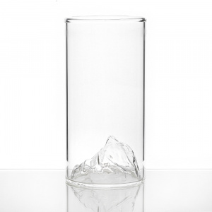 Стеклянная чашка "Шан" с рифленым рисунком 250 мл